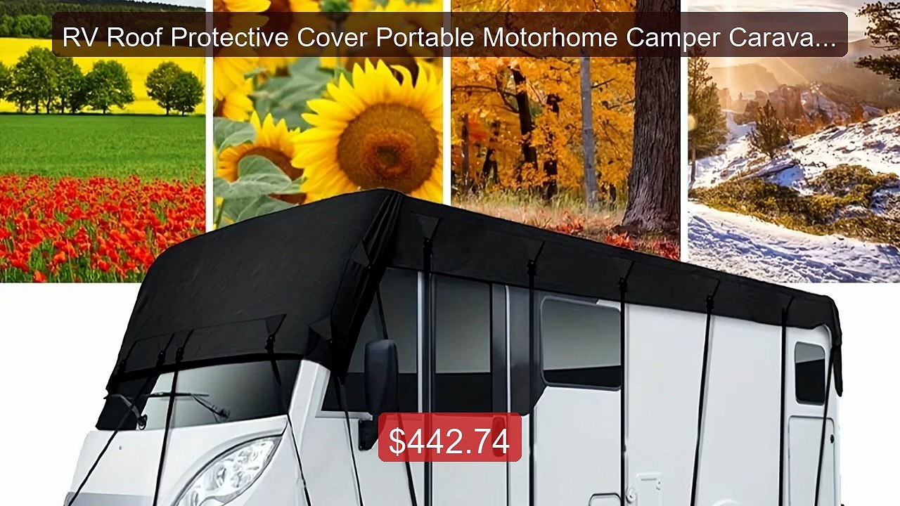 RV Roof Protective Cover Portable Motorhome Cam...