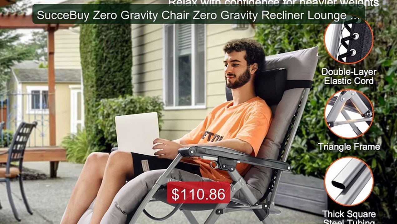 SucceBuy Zero Gravity Chair Zero Gravity Recliner Lounge Chair Adju... -- Top Rated 2026 | Buy Now!
