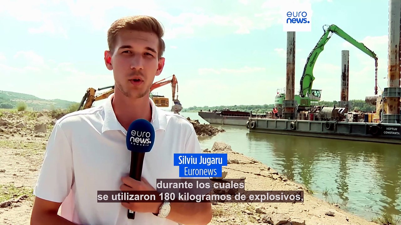Nivel bajo del Danubio, la UE ordena retirar la antigua flota de la Wehrmacht