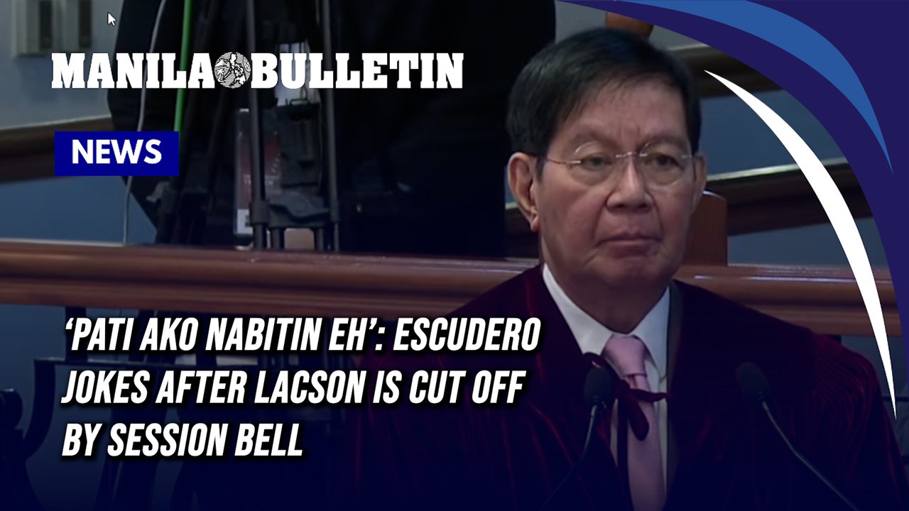 ‘Pati ako nabitin eh’: Escudero jokes after Lacson is cut off by session bell