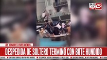 Despedida de soltero termina con el bote completamente hundido