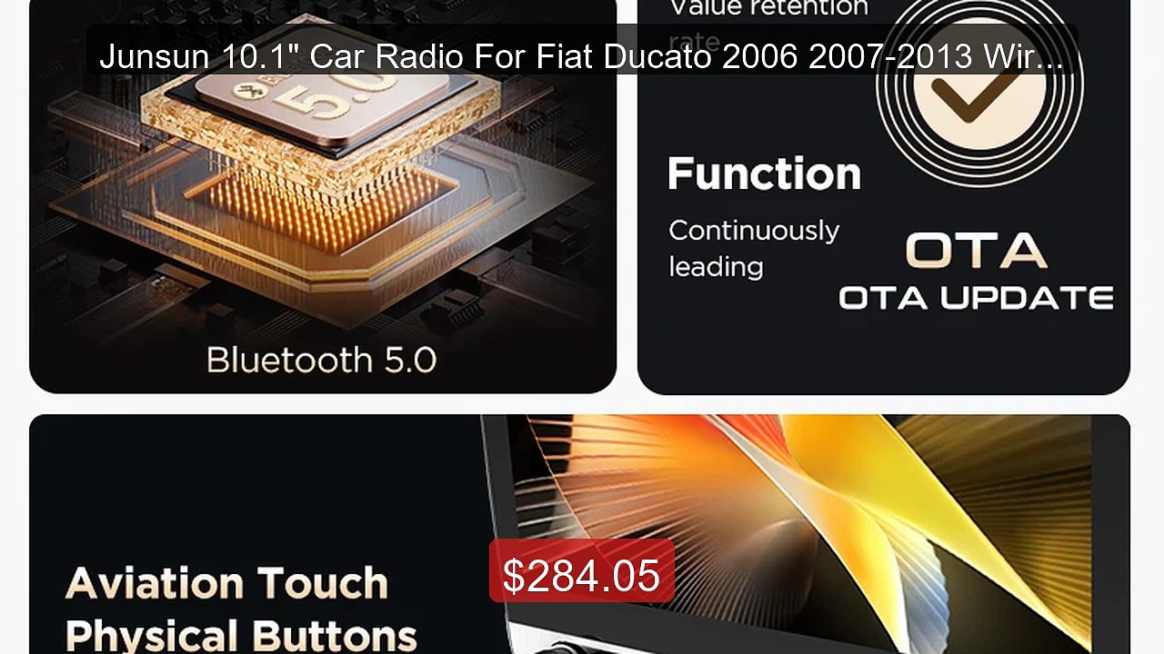 Junsun 10.1" Car Radio For Fiat Ducato 2006 2007-2013 Wireless Car... -- Best Deal 2026 | Shop Now!