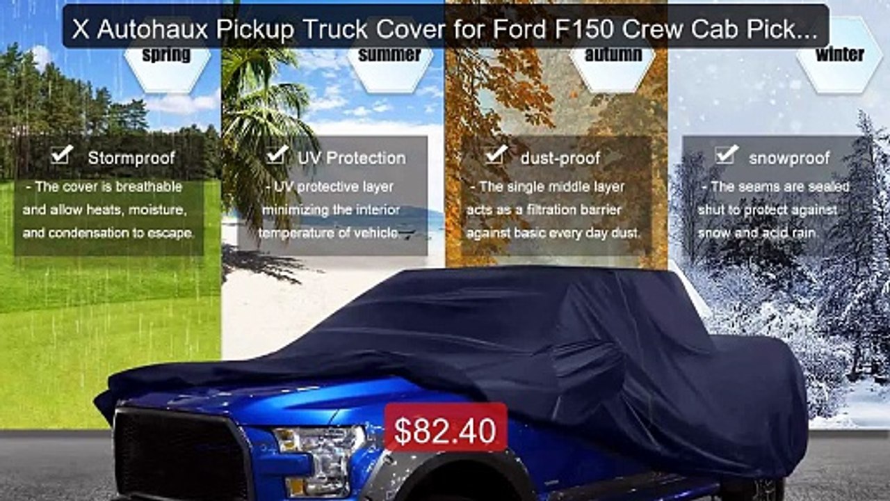 X Autohaux Pickup Truck Cover for Ford F150 Crew Cab Pickup... -- Top Pick 2026 | Unbeatable Price!