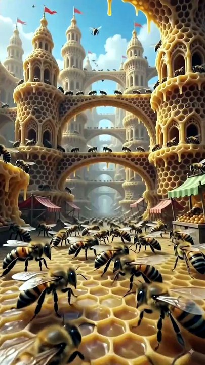 🐝 The Giant Honey Bee City Inside a Giant Tree! 🌳🍯