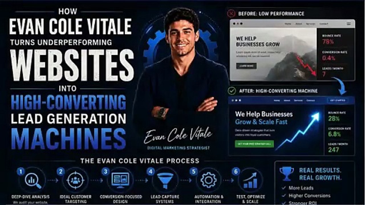 How Evan Cole Vitale Turns Underperforming Websites Into High-Converting Lead Generation Machines