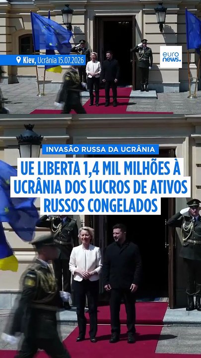 Ucrânia recebe 1,4 mil milhões dos lucros de ativos russos congelados pela UE