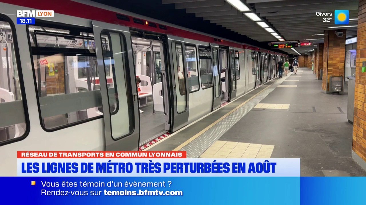 TCL : les lignes de métro très perturbées en août