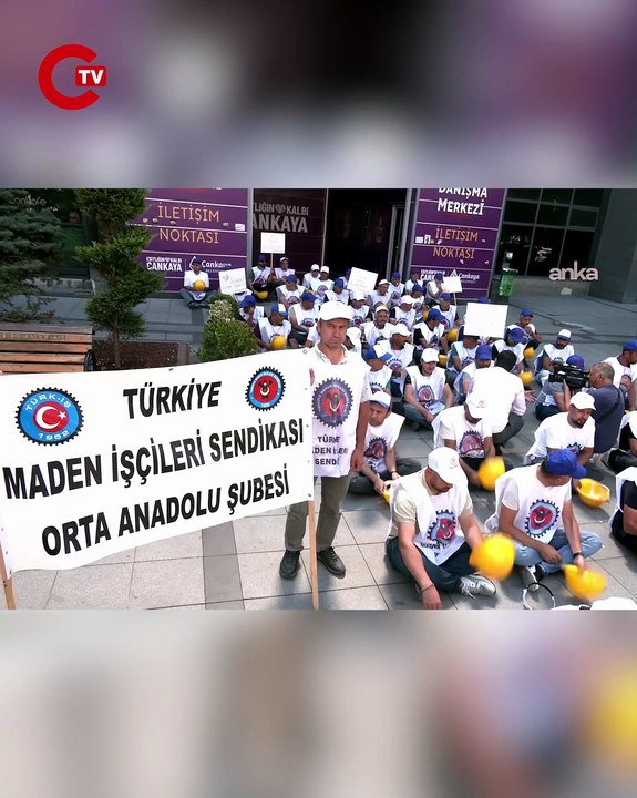 Alacaklarını talep eden Doruk Madencilik işçilerinden oturma eylemi Haftaya açlık grevine başlayacağız