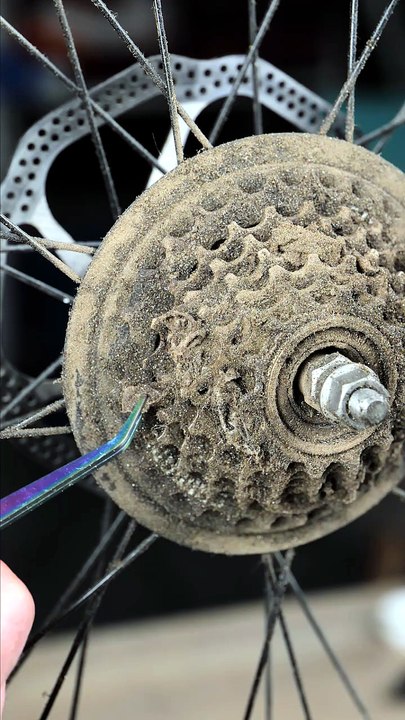 Satisfying bike cleaning session
