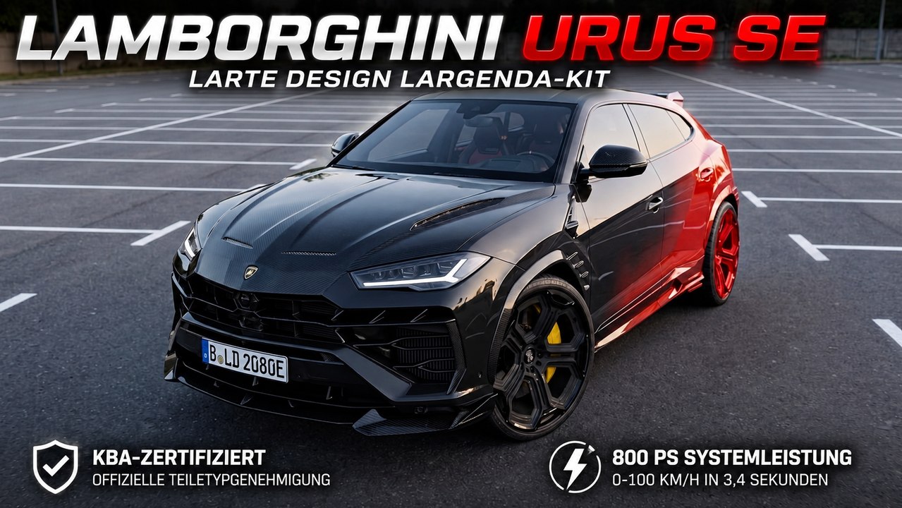 LARTE Design Lamborghini Urus SE erhält KBA-zertifiziertes Bodykit