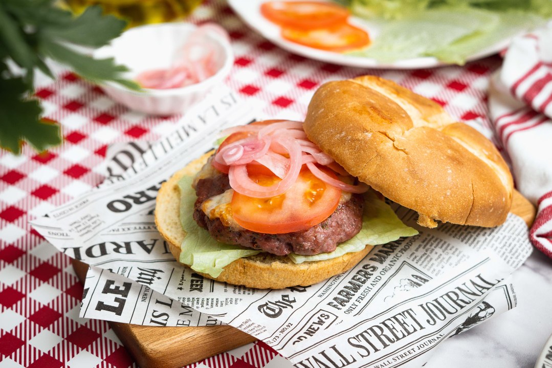 Hamburguesa en freidora de aire