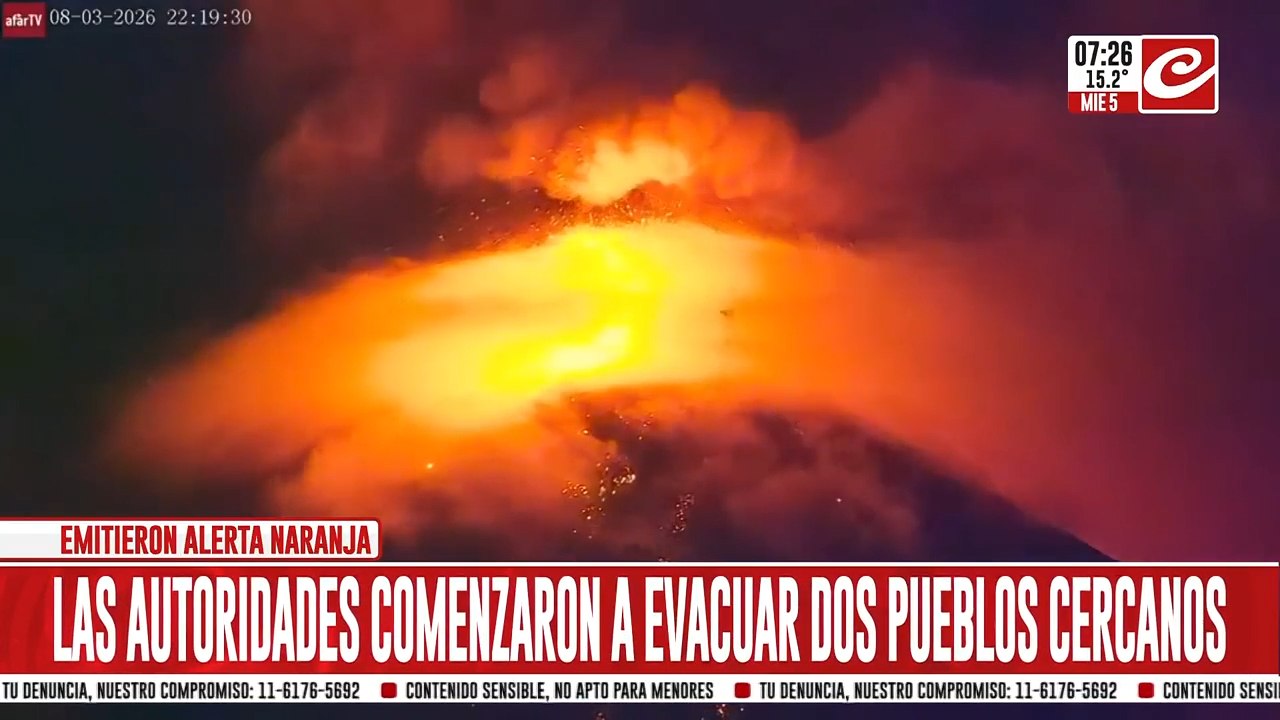 Impresionante erupción del Volcán de Fuego en Guatemala: hay decenas de evacuados