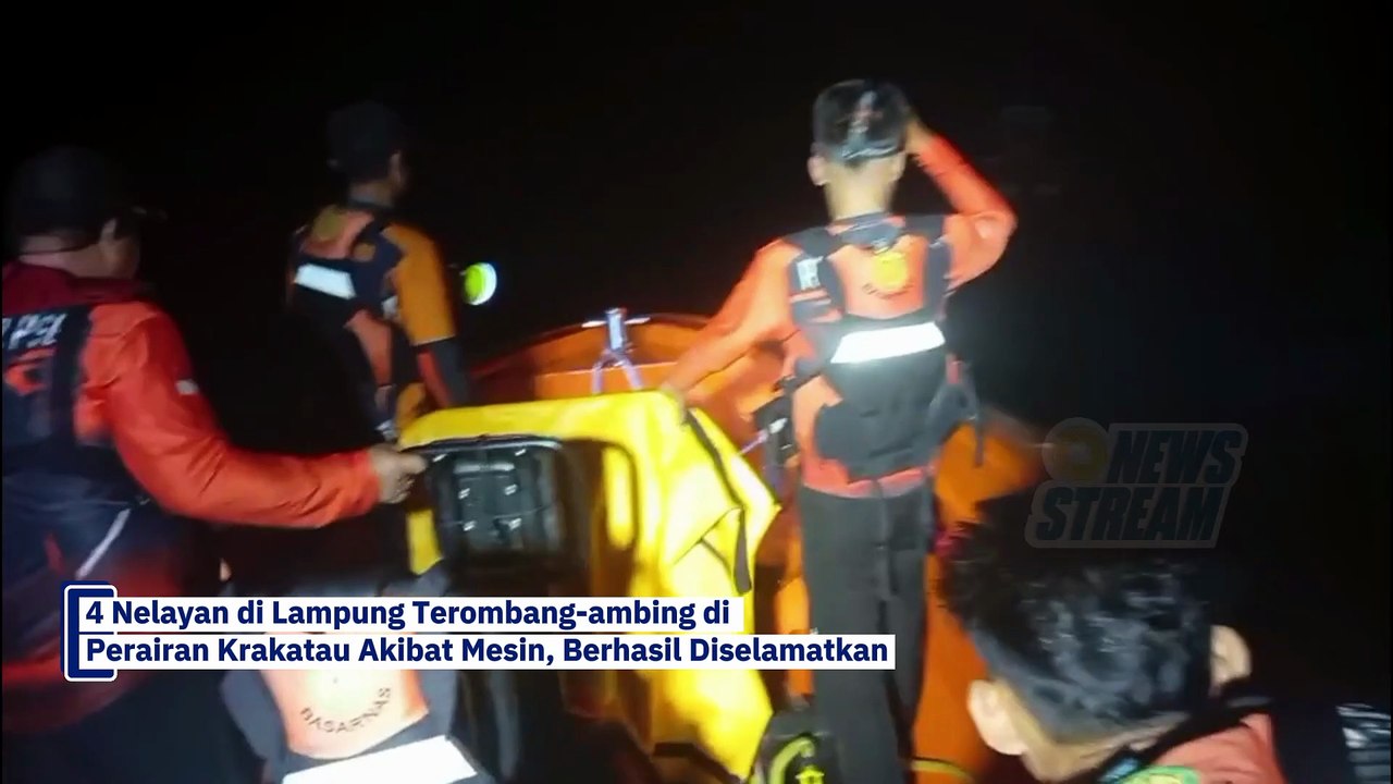 ​4 Nelayan Terombang-ambing di Perairan Krakatau Berhasil Diselamatkan Tim SAR