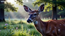 Deer : The graceful forest wanderer with gentle eyes and swift footsteps