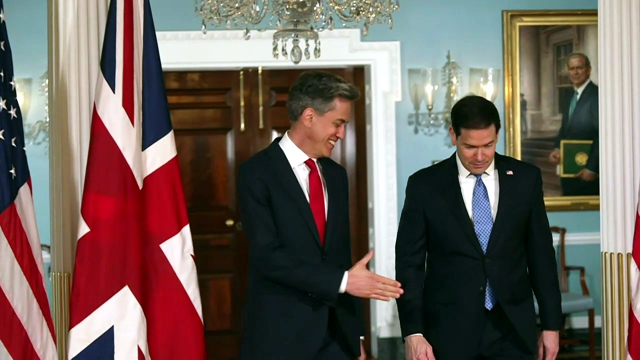 Ed Miliband meets Rubio in Washington