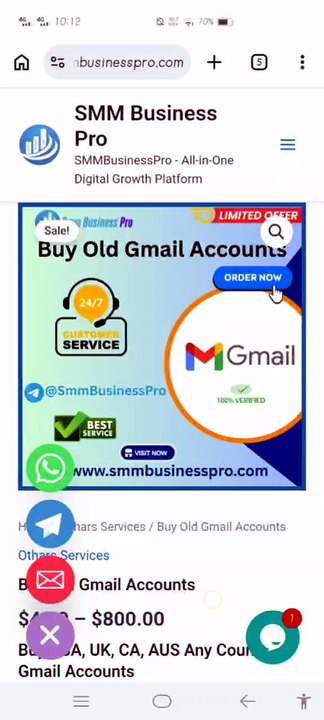 Gmail 1.7 Sites to Buy old Gmail Accounts- Gmail Selling