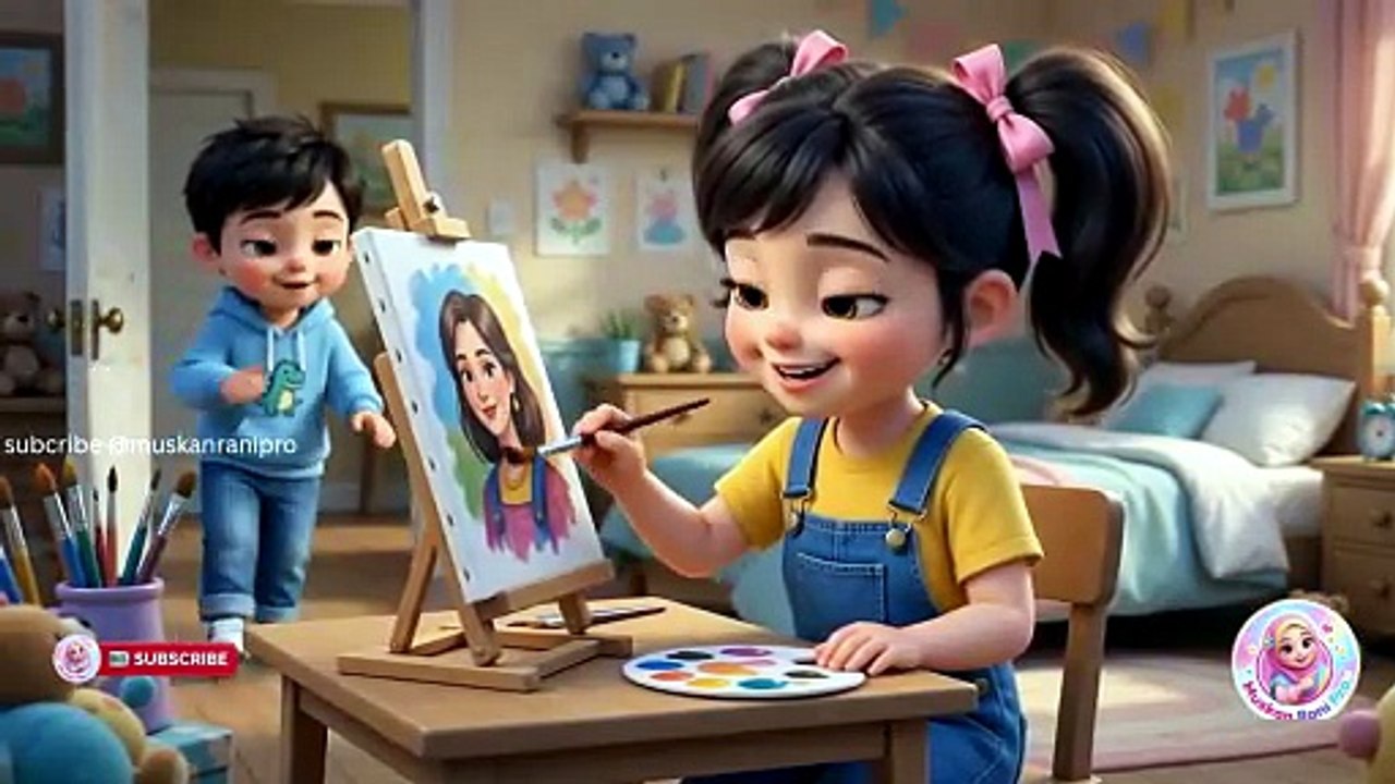 He added a crown to Mom's painting