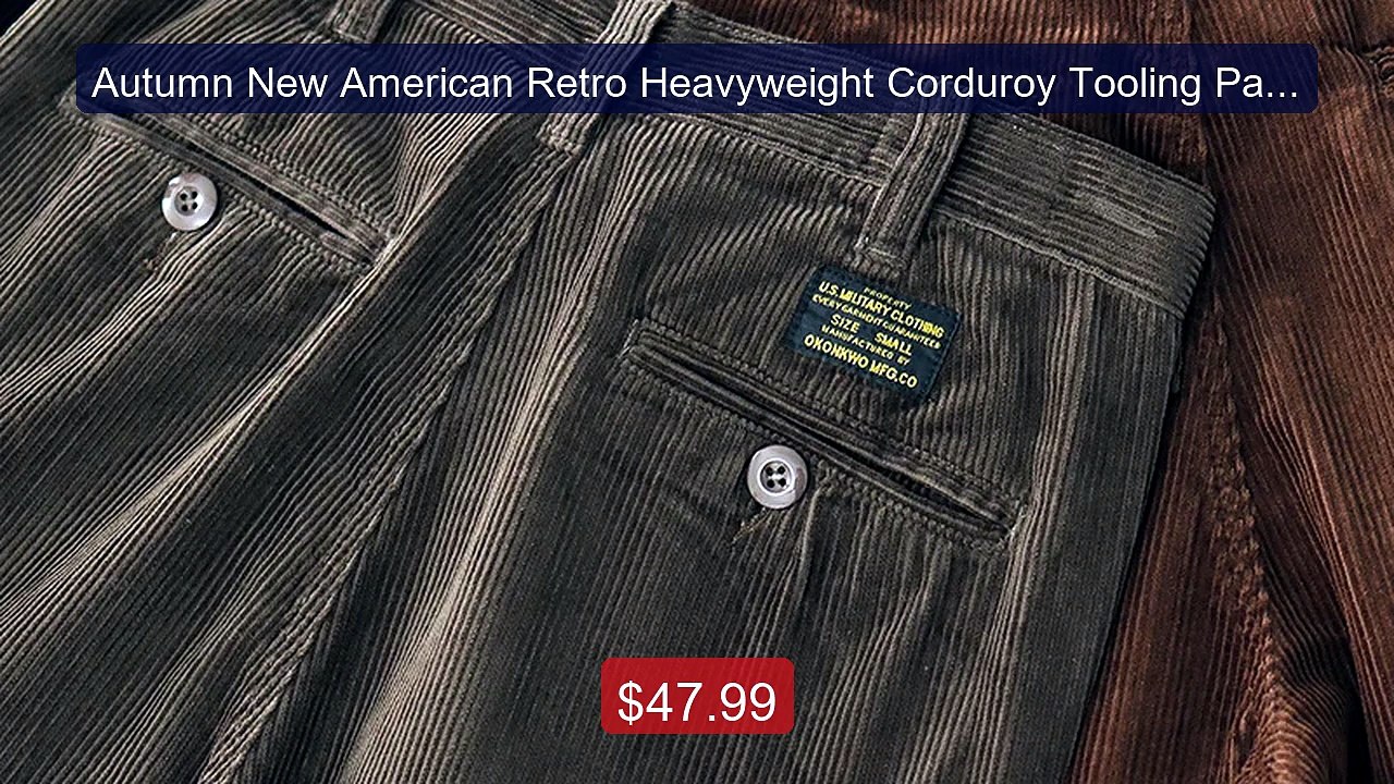 Autumn New American Retro Heavyweight Corduroy Tooling Pant... -- Top Pick 2026 | Unbeatable Price!