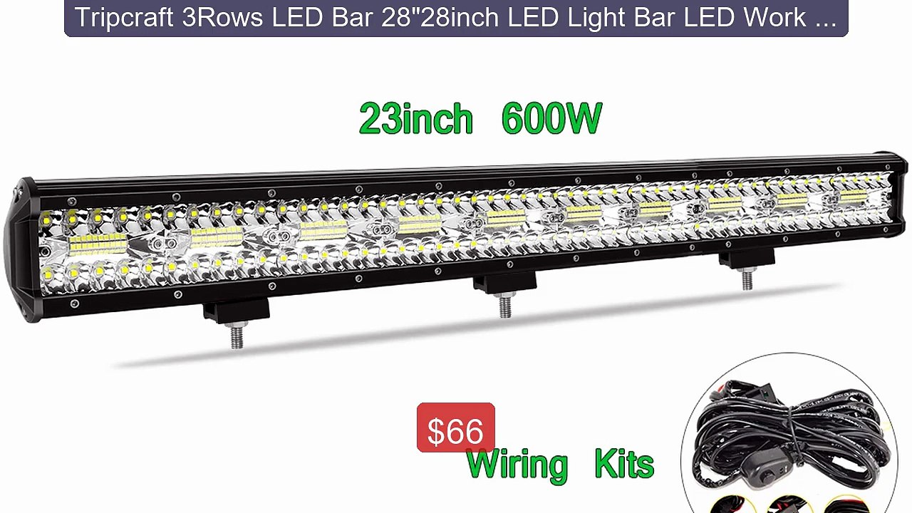 Tripcraft 3Rows LED Bar 28"28inch LED Light Bar...