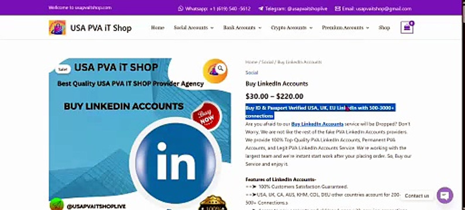 554 websites To Buy Linkedin Accounts- Bulk ...