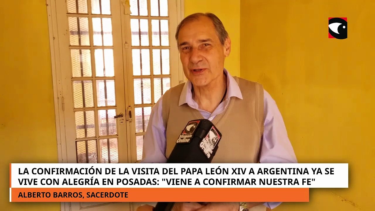 La confirmación de la visita del papa León XIV a Argentina ya se vive con alegría en Posadas