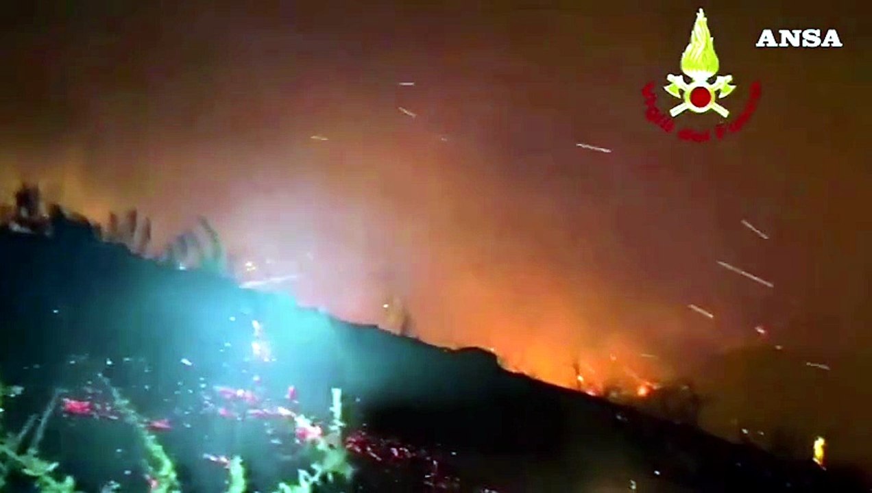 Incendi ancora attivi nel Lametino, Canadair in azione