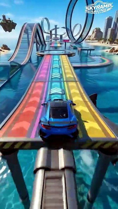 🦈 Ocean Viper vs Giant Megalodon | Impossible Ocean Sky Parkour | Epic 3D Car Stunts