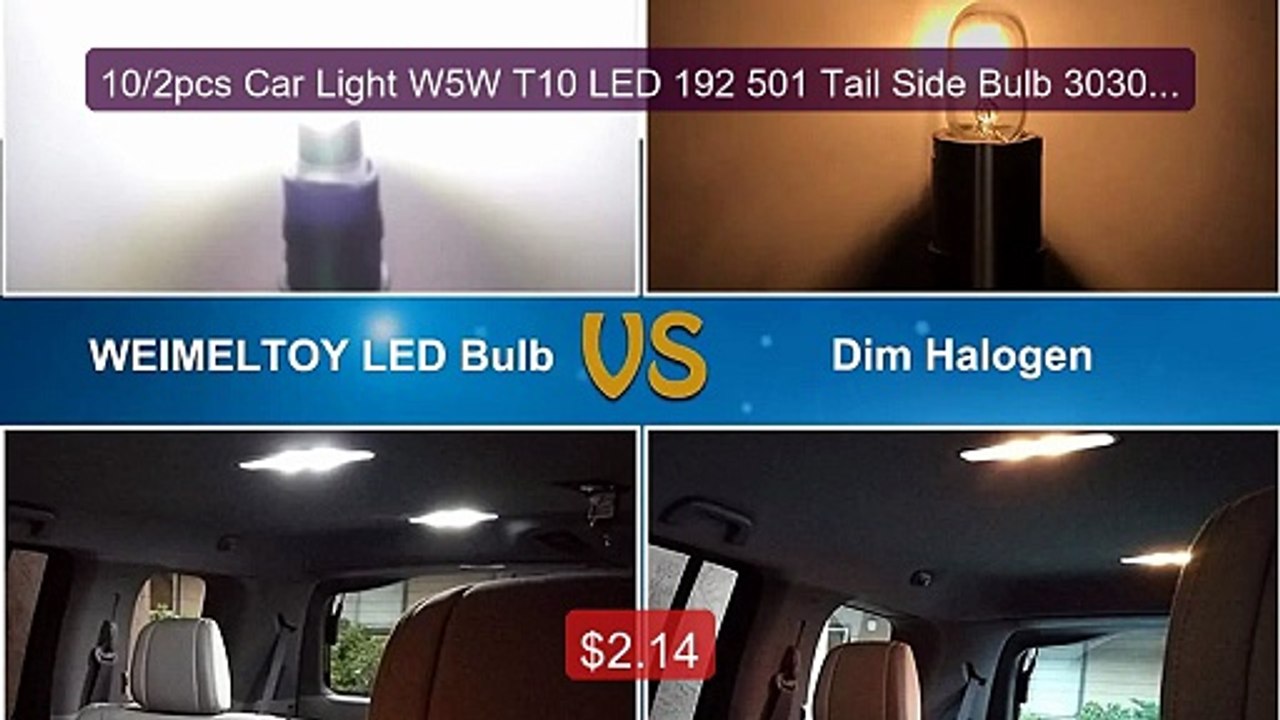 10/2pcs Car Light W5W T10 LED 192 501 Tail Side Bulb 3030 SMD ... -- Hot Deal 2026 | Limited Offer!