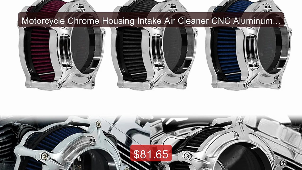 Motorcycle Chrome Housing Intake Air Cleaner CNC Aluminum For ... -- Best Buy 2026 | Great Quality!