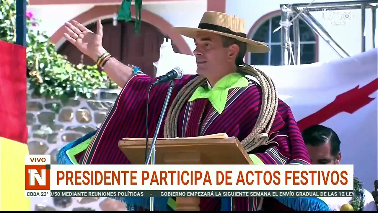 Presidente Rodrigo Paz participa de actos festivos