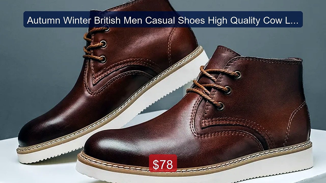 Autumn Winter British Men Casual Shoes High Quality Cow Leathe... -- Hot Deal 2026 | Limited Offer!