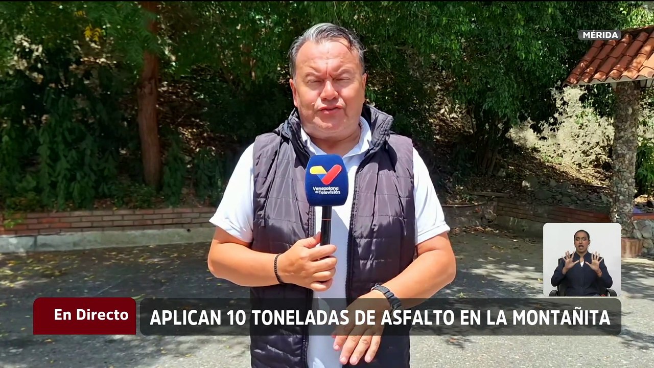 Mérida | Aplican 10 toneladas de asfalto en el sector La Montañita del municipio Campo Elías
