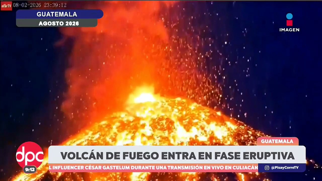 Volcán de Fuego en Guatemala intensifica actividad eruptiva | De Pisa y Corre
