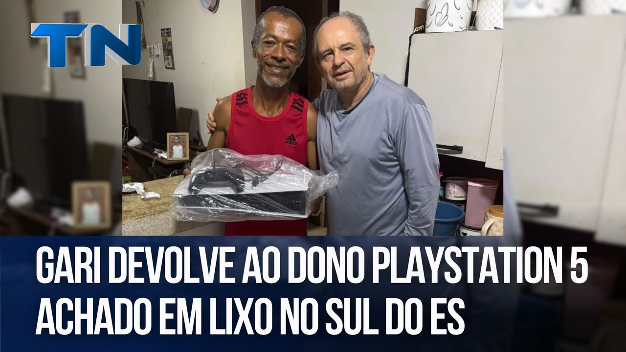 Gari devolve ao dono PlayStation 5 achado em lixo no Sul do ES