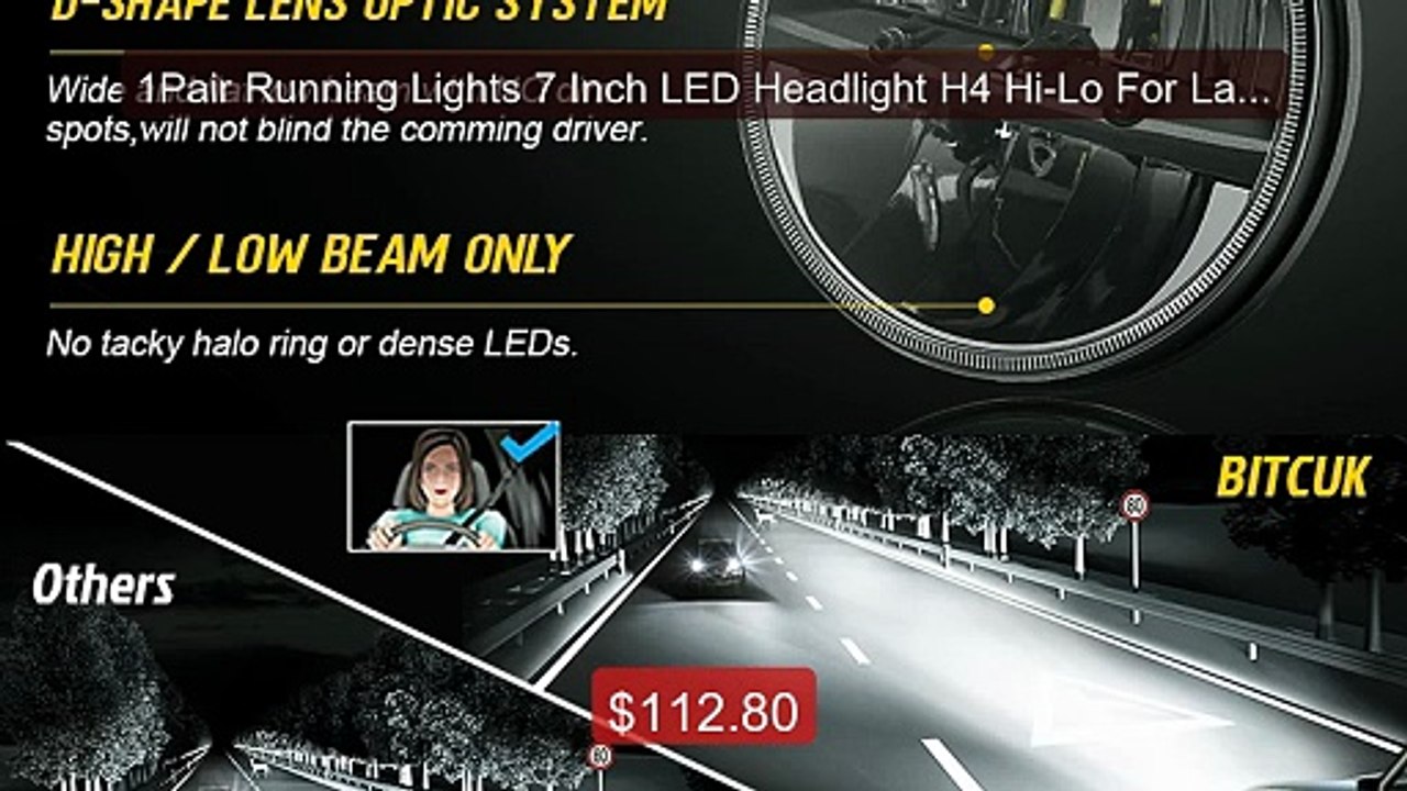 1Pair Running Lights 7 Inch LED Headlight H4 Hi-Lo For Lada 4x4 Ur... -- Best Deal 2026 | Shop Now!