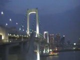 Rainbow bridge by night 12/07/2008 Tokyo japan