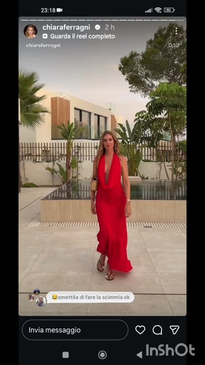 Chiara Ferragni story da Ibiza
