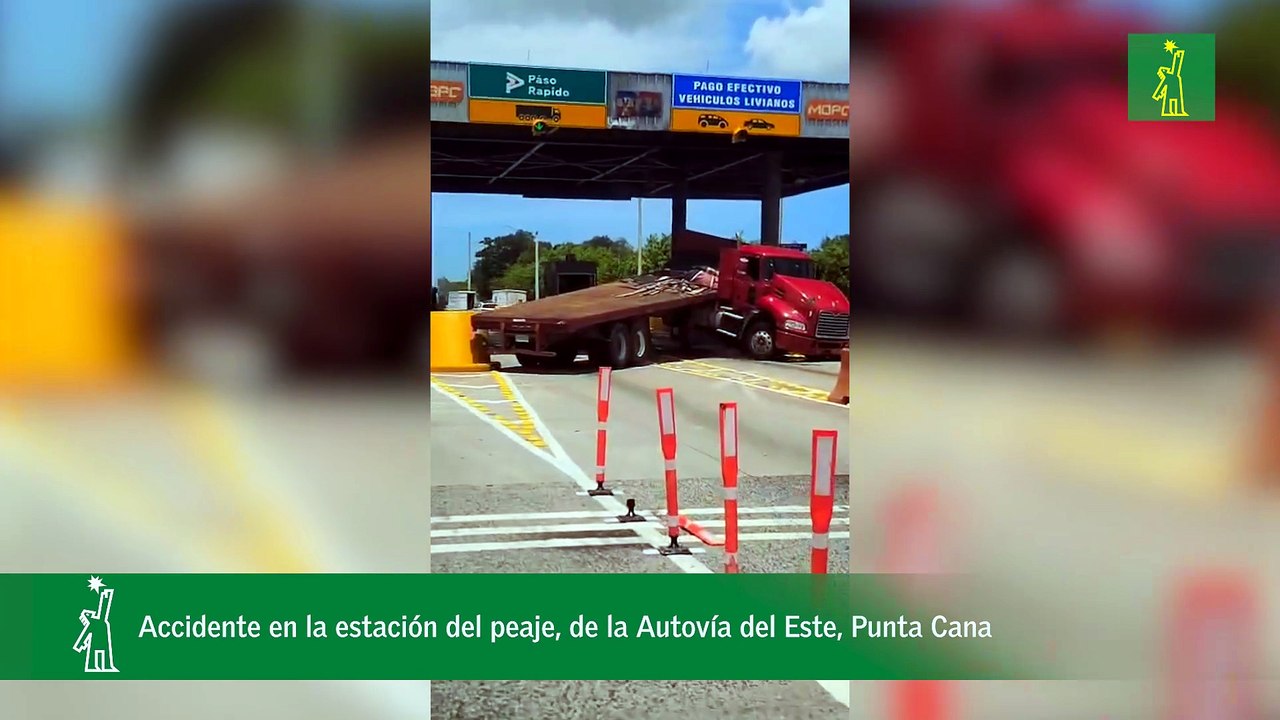 Accidente en la estación del peaje, de la Autovía del Este, Punta Cana