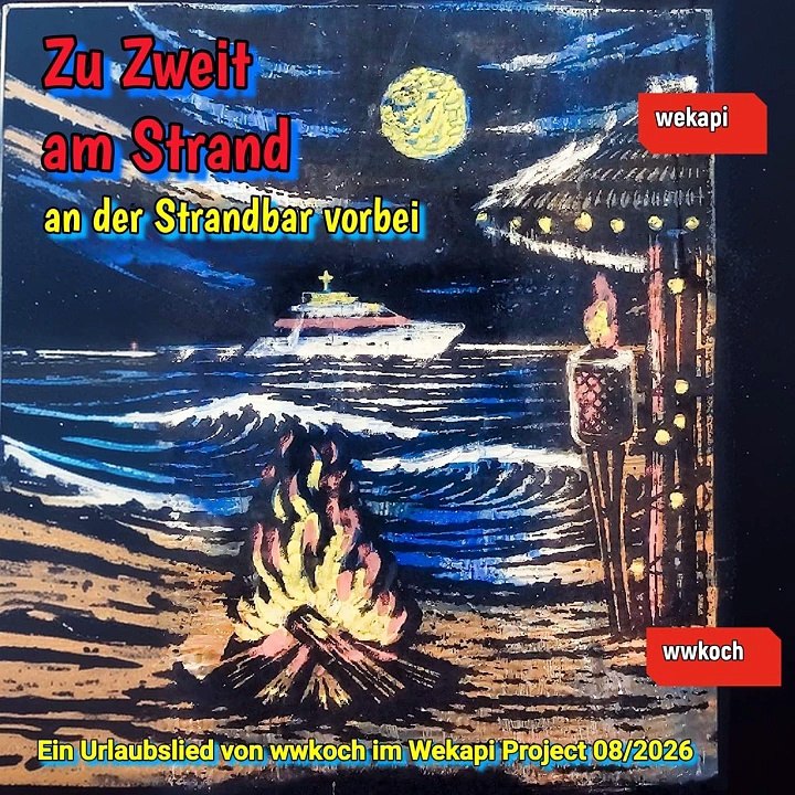 Zu Zweit am Strand  an der Strandbar vorbei