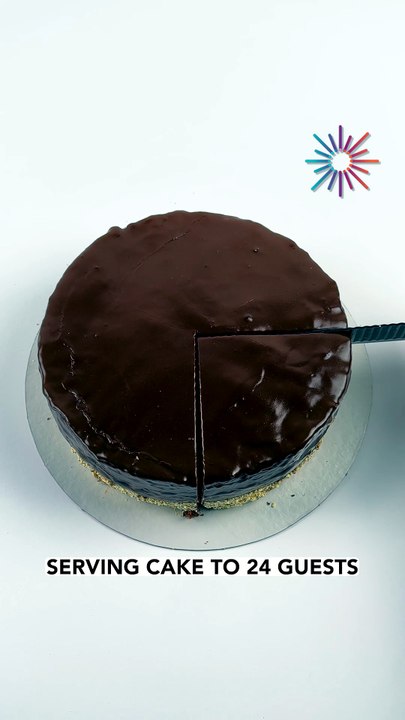 How to cut cake in 24 pieces