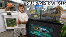 Atrapo NUEVOS PECES para mi estanque de agua salada usando trampas ¡Sorprendente!