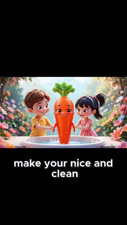 The Red Carrot Song 🥕 | Healthy Eating Song for Kids | Nursery Rhymes #Shorts