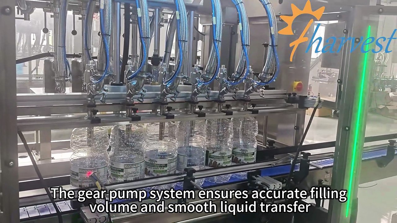 Automatic Cooking Oil Filling & Capping Machine Line | 6 Head Gear Pump Filler + Press Capper