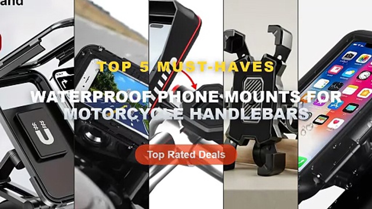 Ultimate Guide to the Best Waterproof Phone Mounts For Motorcycle Handlebars - 360° Rotatable Motorcycle Bike Phone Hold...