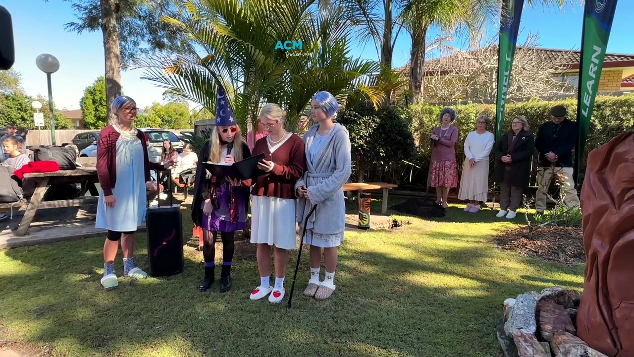 Celebrating 100 years of St Clare’s Catholic College in Taree and burial of time capsule.
