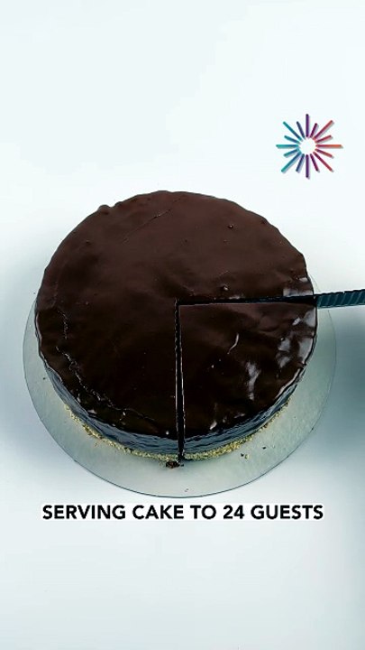How to cut cake in 24 pieces