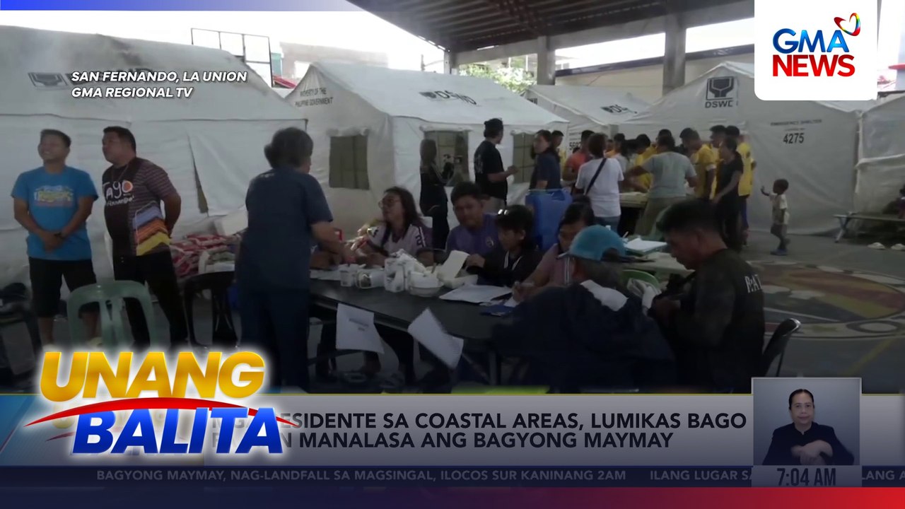 Mga residente sa coastal areas, lumikas bago pa man nananalasa ang Bagyong #MaymayPH | Unang Balita
