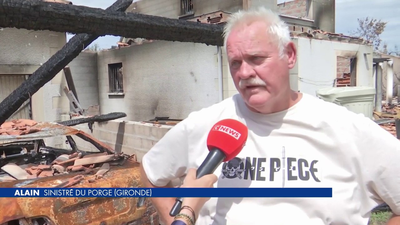 Incendie au Porge : un sinistré témoigne sur CNews