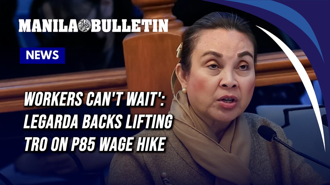 Legarda urges lifting of TRO on P85 wage hike