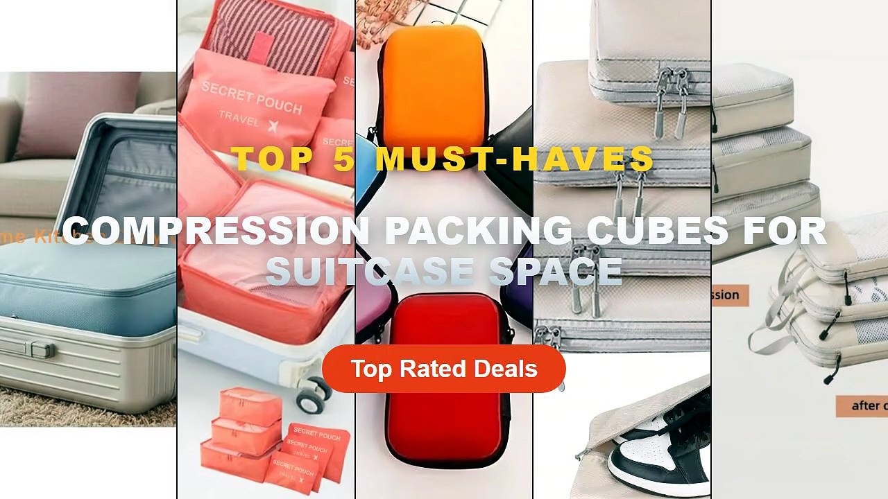 Amazing Compression Packing Cubes For Suitcase Space You Need To See - 4 Piece Compression Packing Cubes for Travel, Spa...